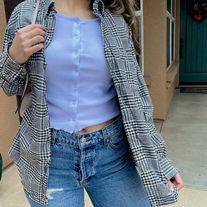 Black and white plaid Flannel